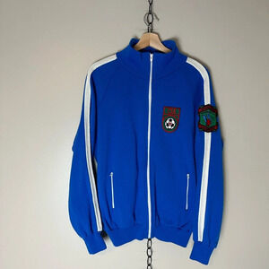 Vintage 1980s Canada Soccer Zip-up Track Sweatshirt Size XL